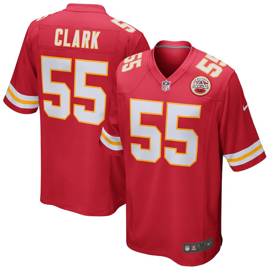 Men Kansas City Chiefs #55 Frank Clark Nike Red Game NFL Jersey->kansas city chiefs->NFL Jersey